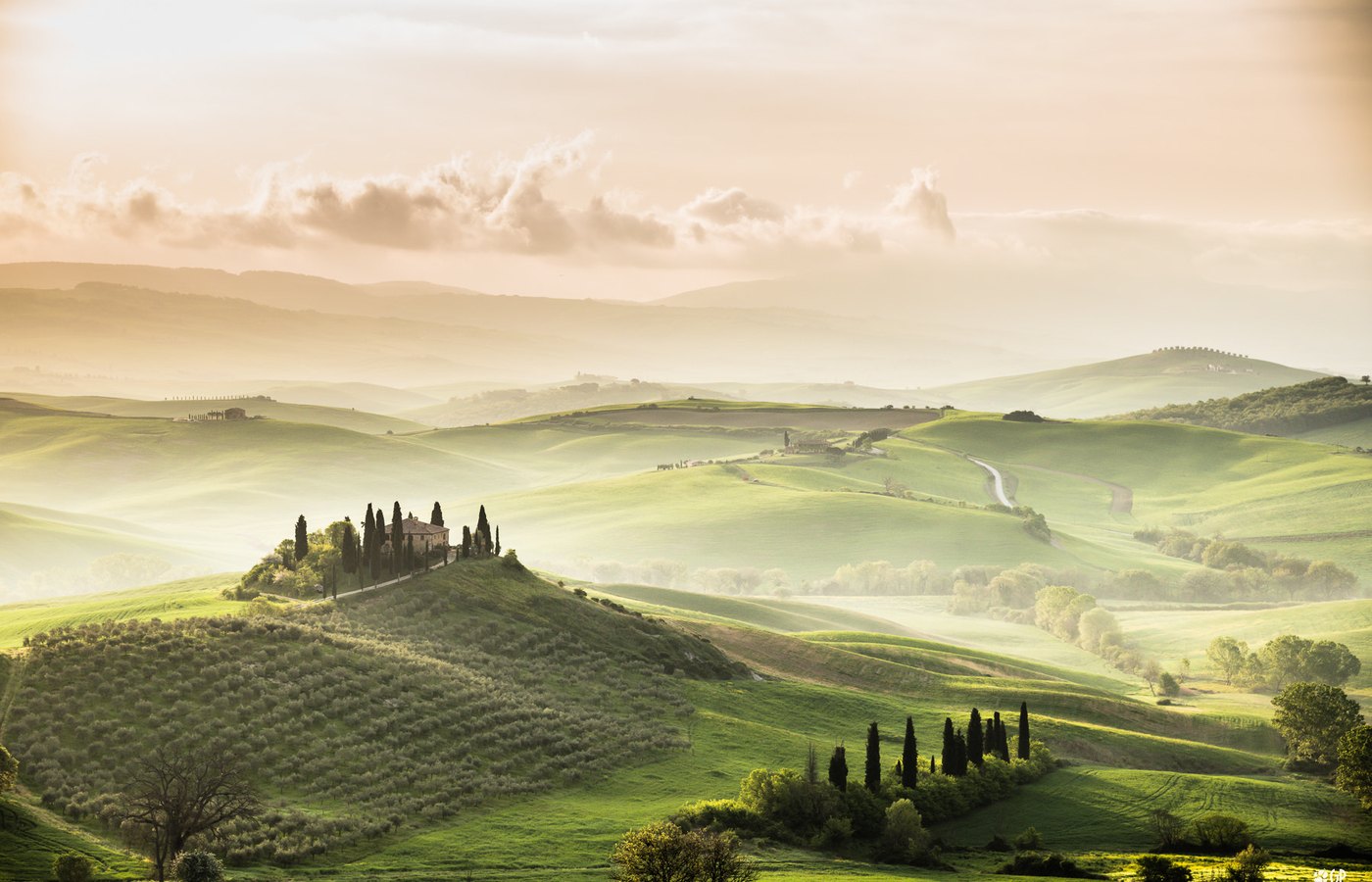 L'alba in Toscana